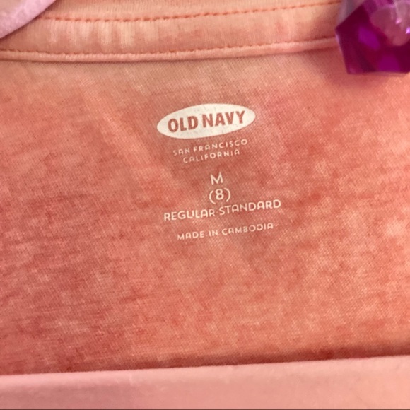 🌸3/$30🌸 Old Navy Girls’ Peach “paradise” Tee 💕 - Picture 4 of 4